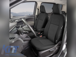 Kegel upholstery Tailor Made set for front and rear seats suitable for Ford Transit Courier, Tourneo Courier 2014-2023, black - ABFOSC6006820