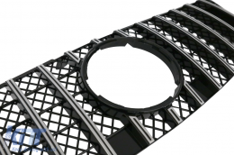 Kentrikí Emprós Grília katállhlh gia Mercedes ML W164 Ananéosh (07.2008-2011) GT-R Panamericana Schediasmós Mavro Chrómio-image-6090250