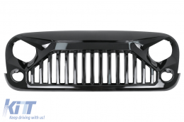 image-69-Kentrikí grília Emprós Grília katállhlh gia JEEP Wrangler / Rubicon JK (2007-2017) Thumoménos Bird Schediasmós Piáno Mavro