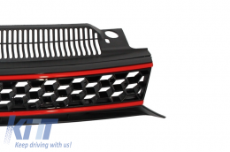 Kentrikí grília Emprós Grília katállhlh gia VW Golf 6 VI (2008-2012) me Fanária Emprós LED pou réoun Dunamikó diadochiká Fotismós strofís GTI Schediasmós-image-6052948