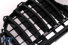 Kentrikí grília katállhlh gia Mercedes E-Class W213 S213 C238 A238 (2016-2019) GT-R Panamericana Schediasmós Mavro-image-6099969