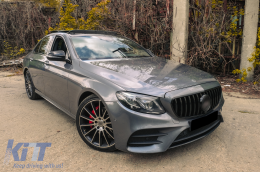 Kentrikí grília katállhlh gia Mercedes E-Class W213 S213 C238 A238 (2016-2019) GT-R Panamericana Schediasmós Mavro-image-6100143
