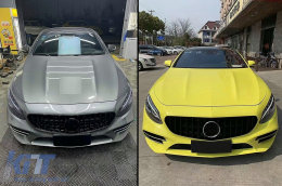 Kentrikí grília katállhlh gia Mercedes S-Class C217 Koupé Ananéosh (2018-up) A217 Kamprioléta Ananéosh (2018-up) GT-R Panamericana Schediasmós Mavro-image-6114817