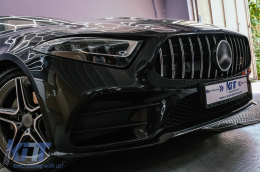 Kentrikí grília Katállhlo gia Mercedes CLS-Class C257 (2018-up) GTR Schediasmós Mavro Chrómio-image-6095253