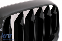 Kentrikí Grília nefrov katállhlh gia BMW Seirá 5 G30 G31 LCI (07.2020-up) Double Stripe Schediasmós Piáno Mavro-image-6088111