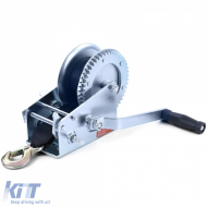 Kézi csörlő utánfutóhoz, ezüst, 8 méteres hevederrel, 1360 kg-image-6198037