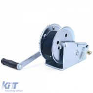 Kézi csörlő utánfutóhoz, ezüst, 8 méteres hevederrel, 1360 kg-image-6198042