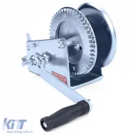 Kézi csörlő utánfutóhoz, ezüst, 8 méteres hevederrel, 1360 kg-image-6198043