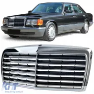 image-70-Kühlergrill 12 Rippen Sportlook geeignet für Mercedes W126 1980-1991