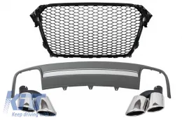 image-71-Kühlergrill für AUDI A4 B8 Facelift 12-15 Luftverteiler Schalldämpfer Tipps RS Look