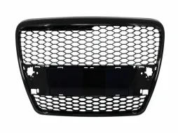 Kühlergrill für Audi A6 4F C6 2004-2007 RS Design Zentralgitter Piano Schwarz-image-6016927