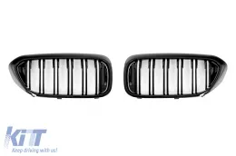 image-49-Kühlergrill für BMW 5 G30 G31 2017-2019 Doppelstreifen M Look Glänzend schwarz
