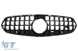 image-18-Kühlergrill für Mercedes C-Klasse W206 Sedan S206 T-Modell 21+ GT-R Panamericana Look Schwarz