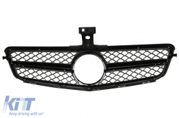Kühlergrill für Mercedes C W204 S204 2007-2014 Sport C63 Look Glänzend schwarz-image-6011715