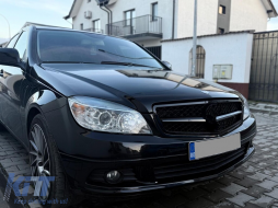 Kühlergrill für Mercedes C W204 S204 2007-2014 Sport C63 Look Glänzend schwarz-image-6127418