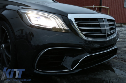 Kühlergrill für Mercedes S-Klasse W222 2014-08.2020 S63 S65 Look Chrom-image-6097025