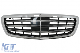 image-55-Kühlergrill für Mercedes S-Klasse W222 2014-08.2020 S63 S65 Look Chrom