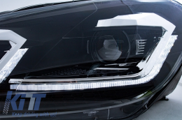 Kühlergrill für VW Golf VI 08-13 LED Scheinwerfer Flowing Dynamic Lights R20 Look-image-6052967