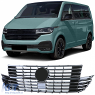 image-20-Kühlergrill Frontgrill glänzend schwarz geeignet für VW T6.1 Bus Multivan Facelift ab 19