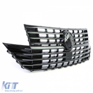 Kühlergrill Frontgrill glänzend schwarz geeignet für VW T6.1 Bus Multivan Facelift ab 19-image-6204076