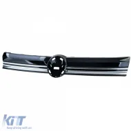 Kühlergrill Frontgrill Schwarz Glanz mit Chromleisten für VW Caddy V SB ab 2020-image-6265940