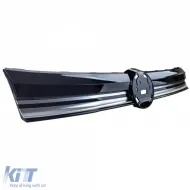 Kühlergrill Frontgrill Schwarz Glanz mit Chromleisten für VW Caddy V SB ab 2020-image-6265942