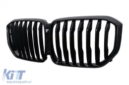 Kühlergrill Gitter Nieren Nierengitter für BMW X5 G05 2018–2022 Glänzend Schwarz-image-6260093