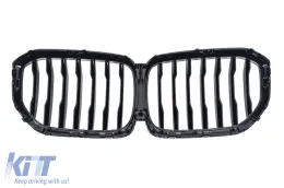 Kühlergrill Gitter Nieren Nierengitter für BMW X5 G05 2018–2022 Glänzend Schwarz-image-6260099