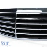 Kühlergrill in Schwarz-Chrom geeignet für Mercedes S-Klasse W220 Pre-Facelift 98-02-image-6199285