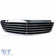 Kühlergrill in Schwarz-Chrom geeignet für Mercedes S-Klasse W220 Pre-Facelift 98-02-image-6199287