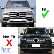 Kühlergrill in Schwarz Hochglanz, geeignet für Mercedes GLE V167 Coupe C167 18-23 ohne A Design-image-6207112