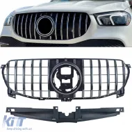 image-14-Kühlergrill in Schwarzchrom, geeignet für Mercedes GLE V167 Coupe C167 18-23 ohne A Design