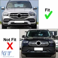 Kühlergrill in Schwarzchrom, geeignet für Mercedes GLE V167 Coupe C167 18-23 ohne A Design-image-6208750