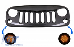 image-73-Kühlergrill LED-Blinkleuchte für JEEP Wrangler Rubicon JK 07-17 LED gelb Blinker