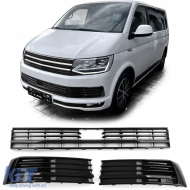 image-44-Kühlergrill Mesh Stoßstange Hochglanz Schwarz geeignet für VW T6 Multivan mit ACC 15-19