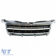 Kühlergrill mit doppelten Lamellen in Schwarzchrom, geeignet für VW Passat 3BG Sedan Variant 00-05-image-6204620
