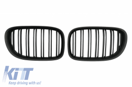 image-11-Kühlergrill Nieren für BMW 7er F01 F02 F03 F04 08-15 Doppel-Streifen Schwarz