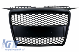 image-15-Kühlergrill ohne Emblem für Audi A3 8P 04–07 Hatchback Sportback RS Look Mattschwarz