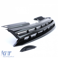 Kühlergrill ohne Emblem glänzend schwarz geeignet für VW Golf 6 08-12-image-6195586