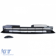 Kühlergrill ohne Emblem glänzend schwarz geeignet für VW Golf 6 08-12-image-6195587