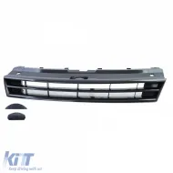 Kühlergrill ohne Emblem Glänzend Schwarz, geeignet für VW Polo 5 6R 6C 09-17-image-6204255