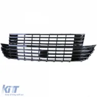 Kühlergrill ohne Emblem in Schwarz Hochglanz, geeignet für VW T6.1 Bus+Transporter Facelift ab 19-image-6198778