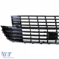 Kühlergrill ohne Emblem in Schwarz Hochglanz, geeignet für VW T6.1 Bus+Transporter Facelift ab 19-image-6198781