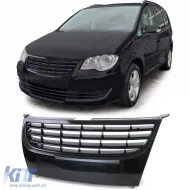 image-3-Kühlergrill ohne Emblem schwarz geeignet für VW Touran GP 2006-2010