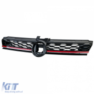 Kühlergrill schwarz glänzend geeignet für VW Golf 7 GTI Facelift 17-20-image-6210388