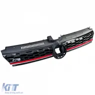 Kühlergrill schwarz glänzend geeignet für VW Golf 7 GTI Facelift 17-20-image-6210391