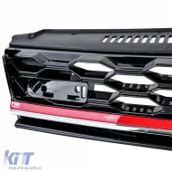 Kühlergrill schwarz glänzend geeignet für VW Golf 7 GTI Facelift 17-20-image-6210392