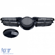 Kühlergrill schwarz glänzend geeignet für Mercedes SLK R171 2004-2007 Vor-Facelift-image-6210334