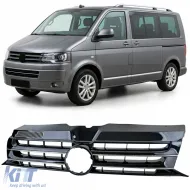 image-15-## Kühlergrill schwarz glänzend mit Chrom für Emblem, geeignet für VW Bus T5 Facelift 09-15