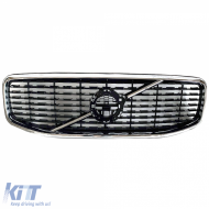 Kühlergrill schwarz glänzend mit Chromrahmen geeignet für Volvo XC60 II 2017-2021-image-6210294
